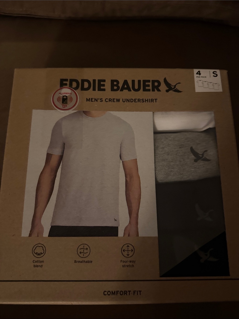 Eddie Bauer Tshirt Mens Small Black White Gray 3 Pack